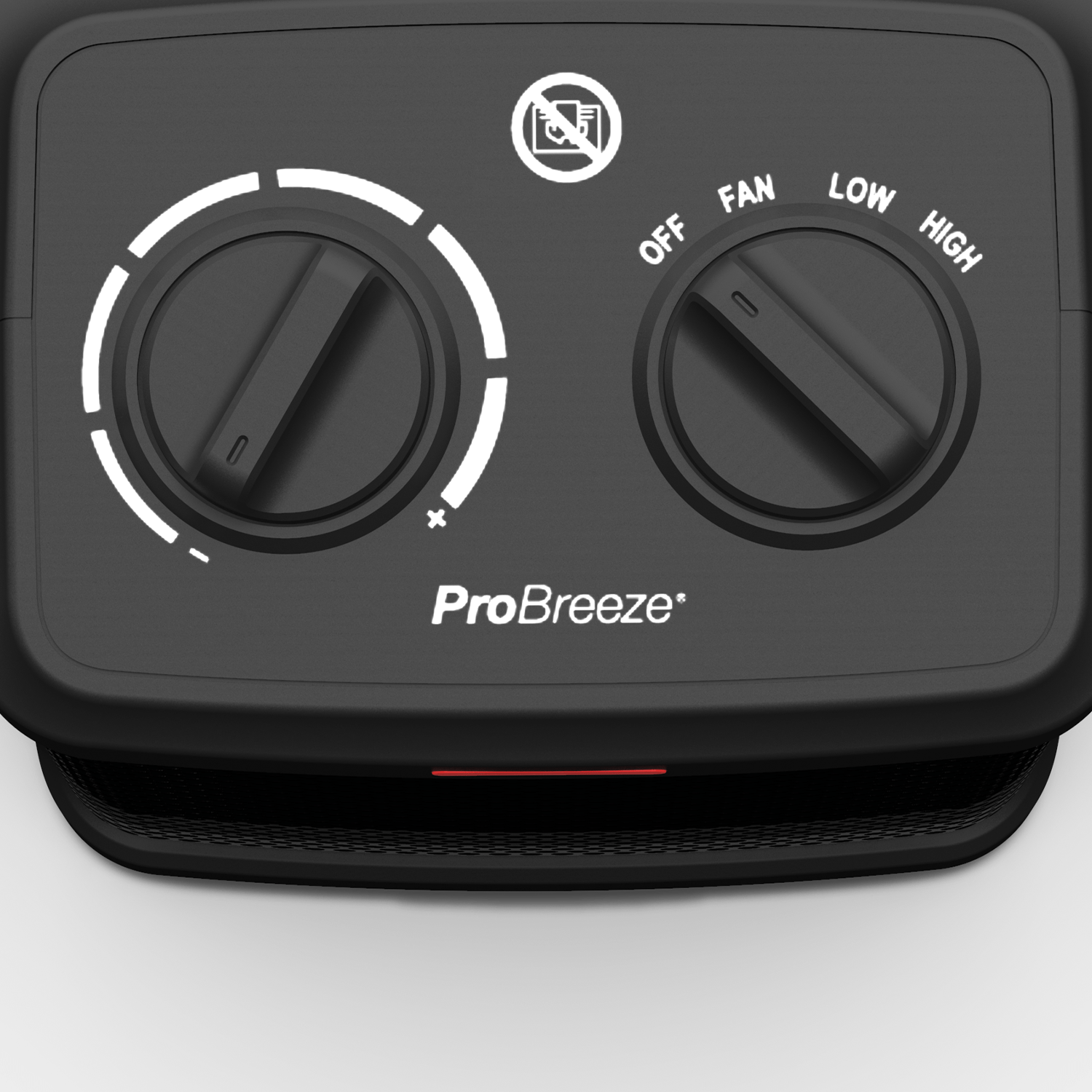 1500W Mini Ceramic Space Heater with 3 Operating Modes and Adjustable Thermostat - Black