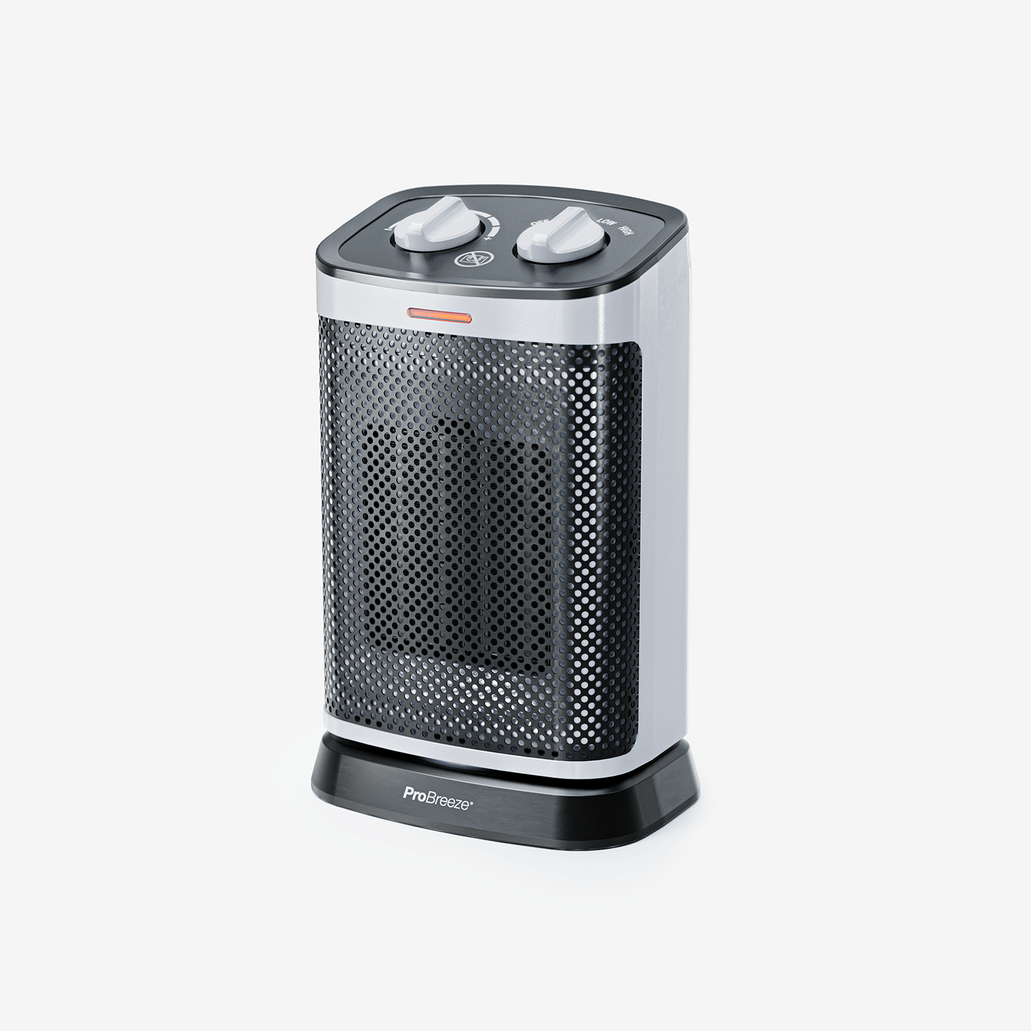 1500W Mini Oscillating Ceramic Space Heater - Rotates 70° with 6 Operation Modes