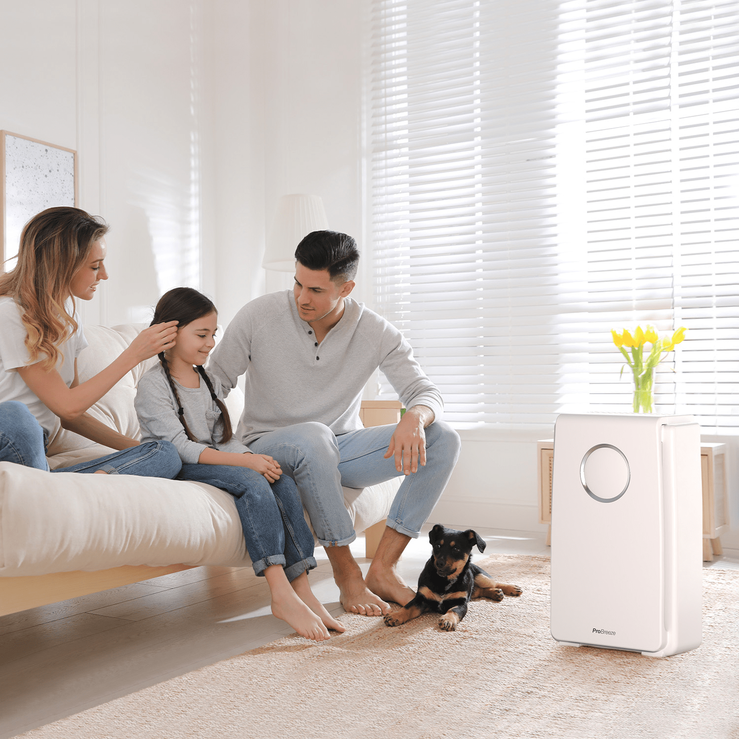 5-in-1 Air Purifier for Home with True HEPA Filter & Active Carbon Filter