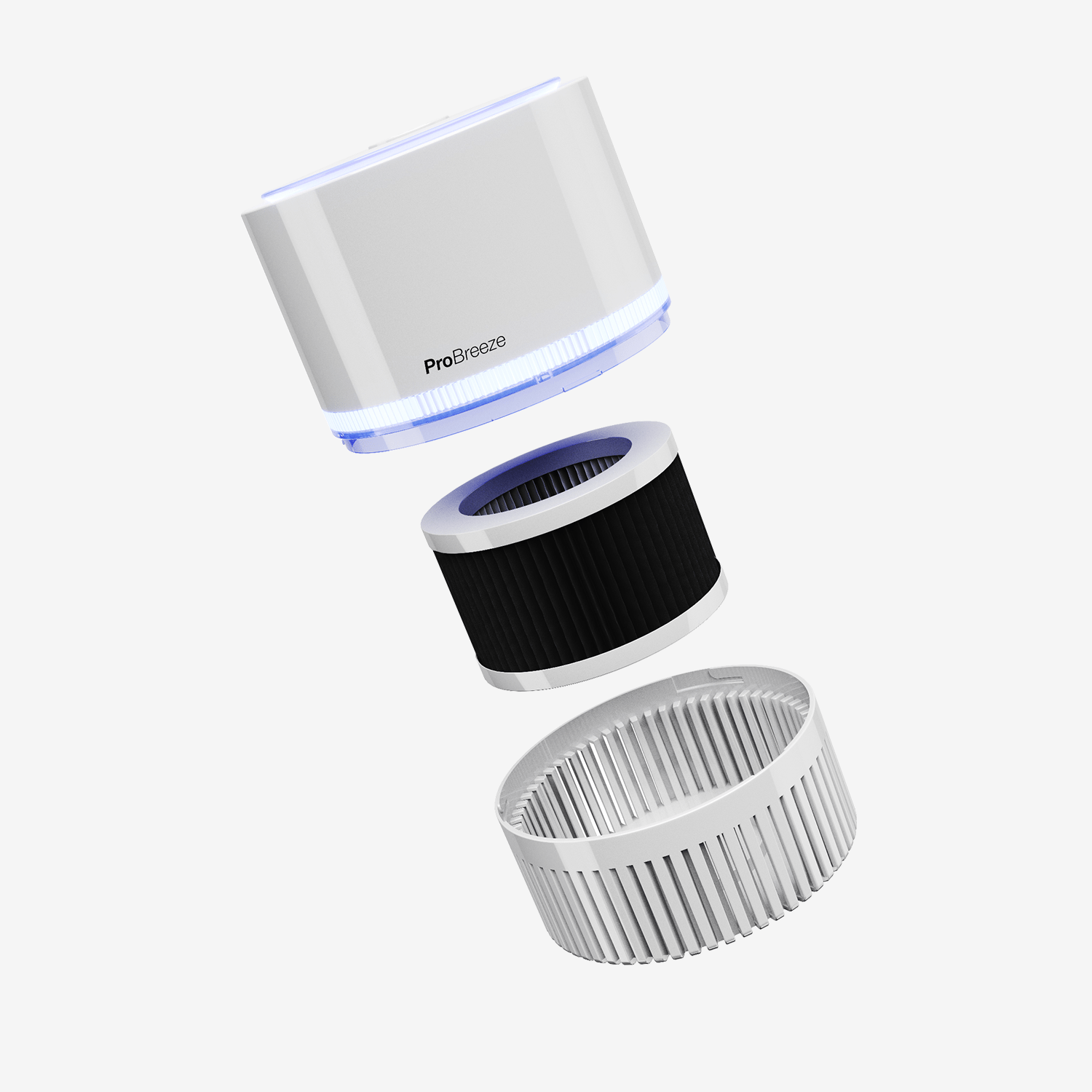 3-in-1 Mini Air Purifier with True HEPA Filter, Negative Ioniser and USB Adaptor